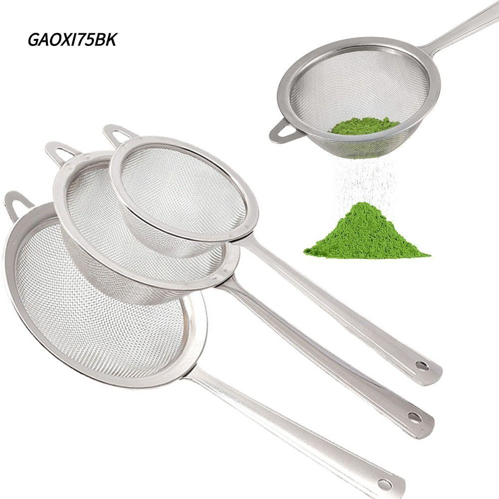 GAOXI75BK กระชอนตาข่ายละเอียด, สแตนเลสทําความสะอาดง่าย Matcha Sifter, แบบพกพาขนาดเล็ก Very Fine ตาข่