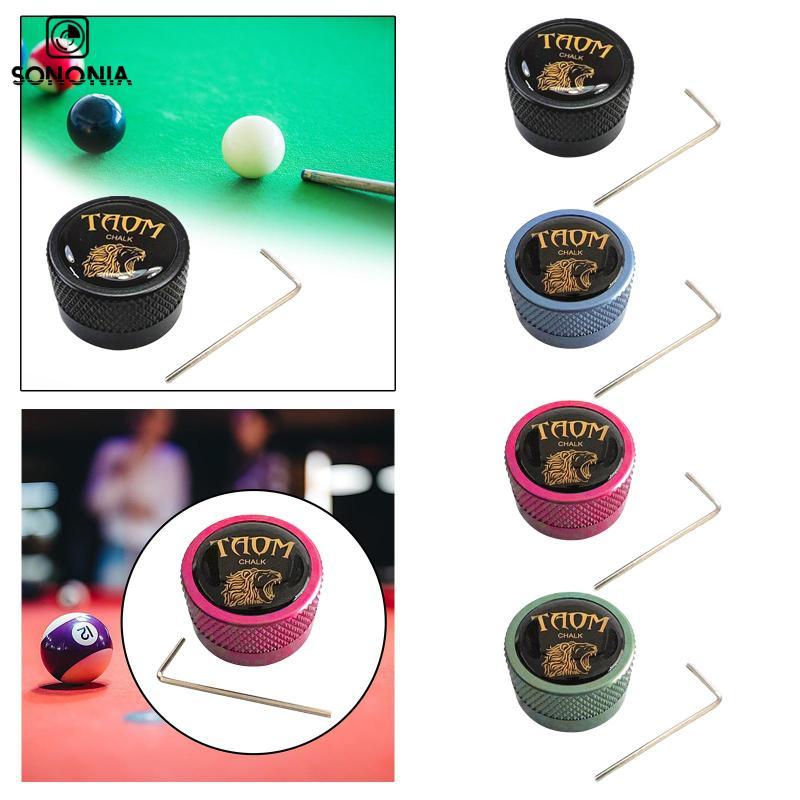 [SONONIA] Pool Cue Chalk Holder Snooker & Billiard Accessories Aluminium Billiard Cue Chalk Box Pool