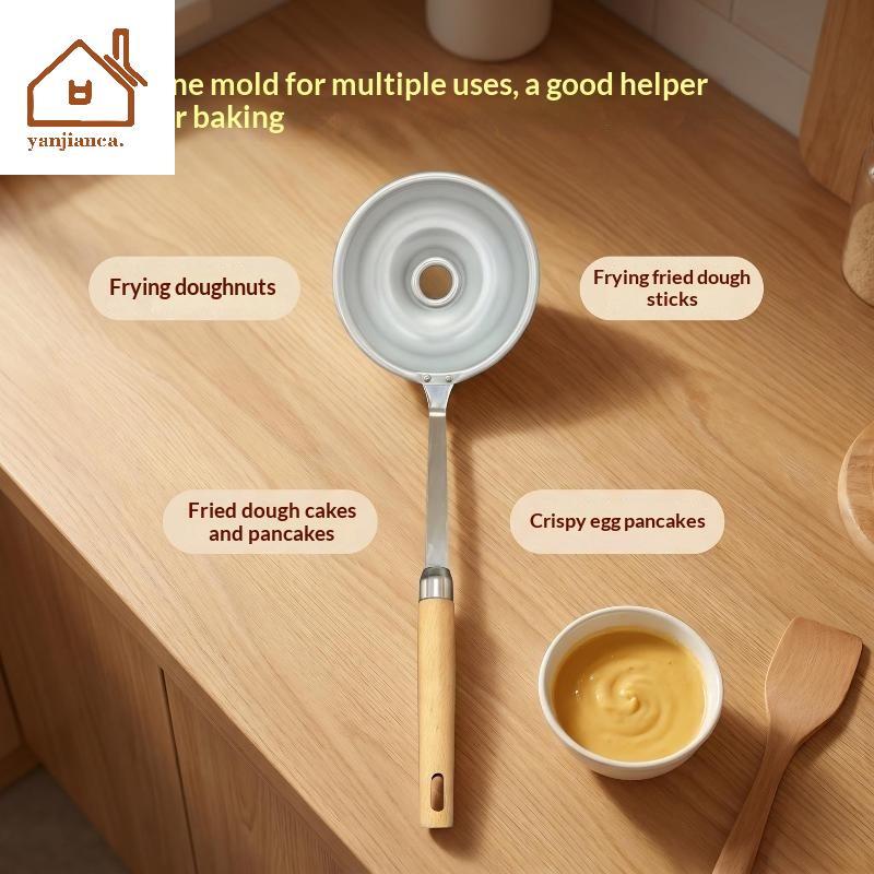 YANCA เหล็กทอดช้อนแม่พิมพ์เกรดอาหาร Donut Scallion Pancake Maker นํากลับมาใช้ใหม่บ้านทอด Sna ทําเครื