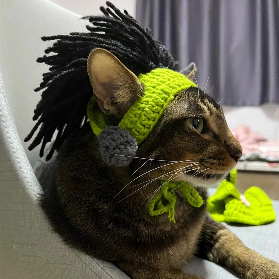 หมวกแมว Sphinx หมวก Hairless Cat Punk Blast Head เยอรมันตลกสัตว์เลี้ยงสุนัขหมวก
