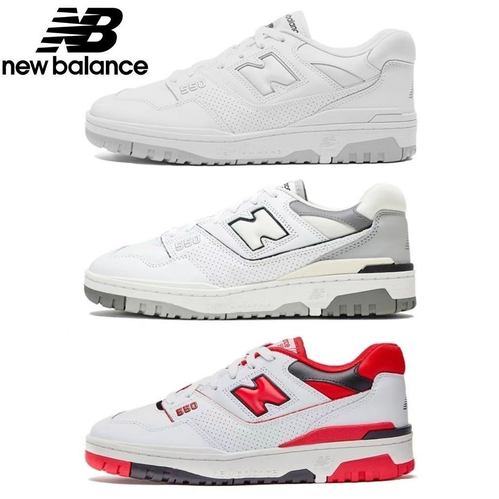 [คลังสินค้าพร้อมจัดส่งฟรี]แฟชั่นสไตล์ใหม่ 550 NB 550 รองเท้าผ้าใบย้อนยุคสเก็ตบอร์ดลําลอง nb550 H3XQ 