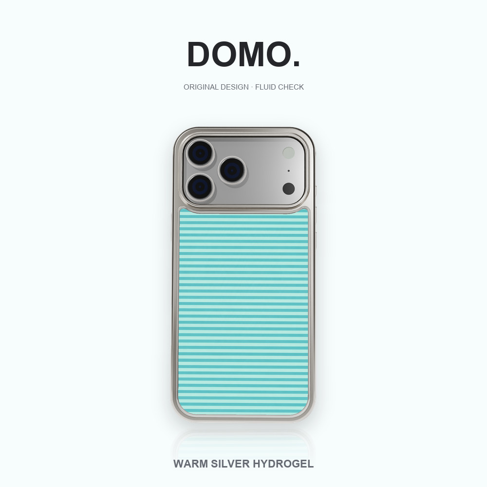 เคสไฮโดรเจลขอบเงินลายสีมิ้นต์สำหรับ iPhone 18 Pro Max 18 Pro 18 17 Pro Max 17 Pro 17 Air 16 15 14