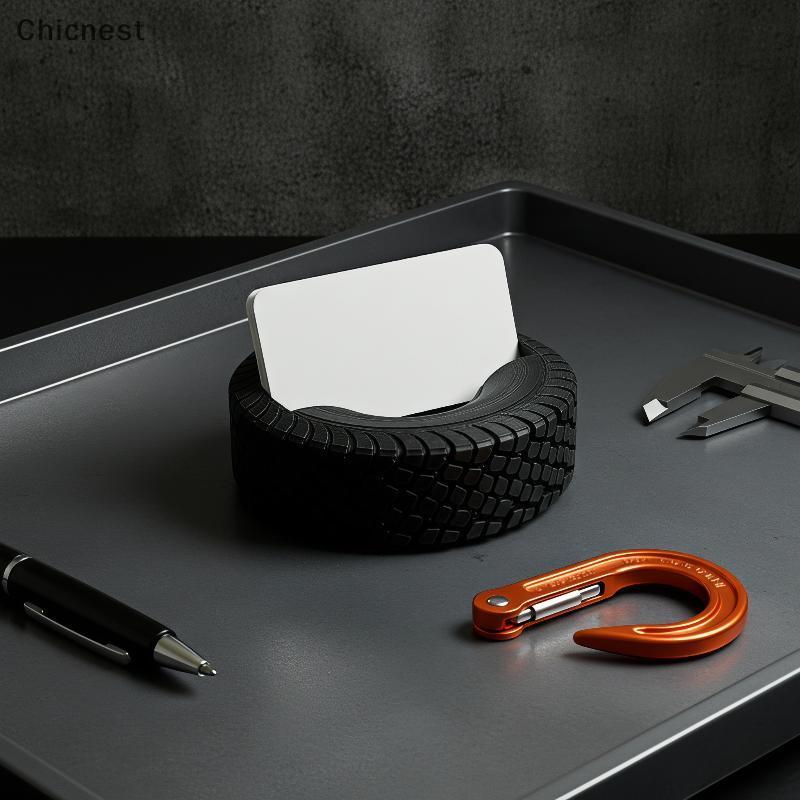 [Chc] Creative Tyre Look Business Card Holder Durablepact Card Storage Organizer for Business Travel