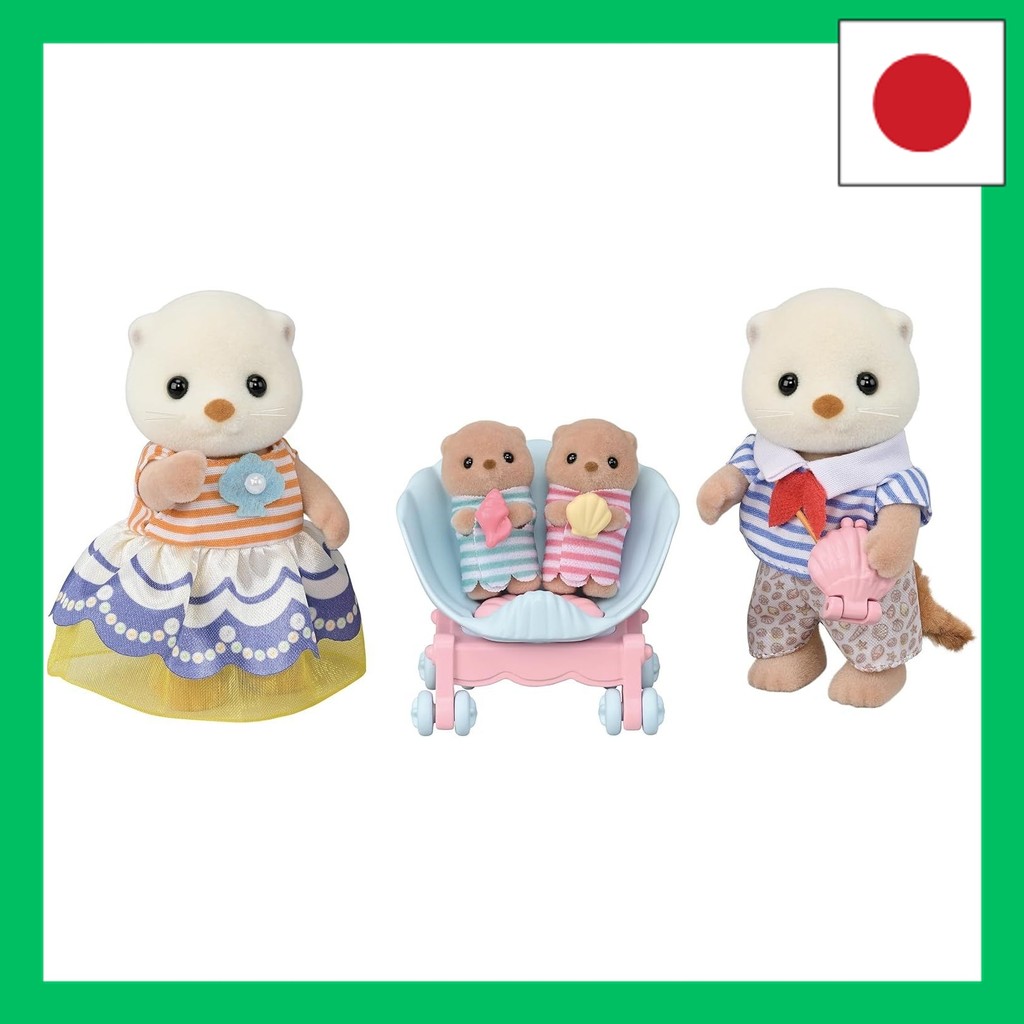 Sylvanian Families Doll Sea Otter Family FS-54 ST Mark Certification 3 Years Old and Up Toy Dollhous