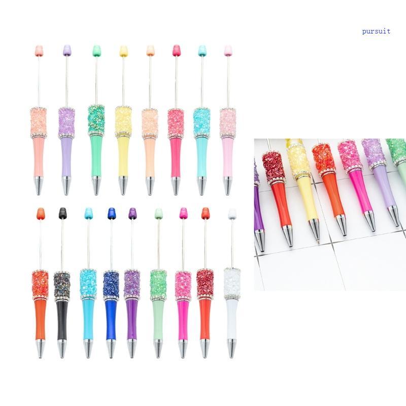 SUIT* Beadable ปากกาลูกลื่น Retractable ปากกาลูกลื่น Rhinestones ปากกาลูกลื่นสํานักงานอุปกรณ์การเขีย