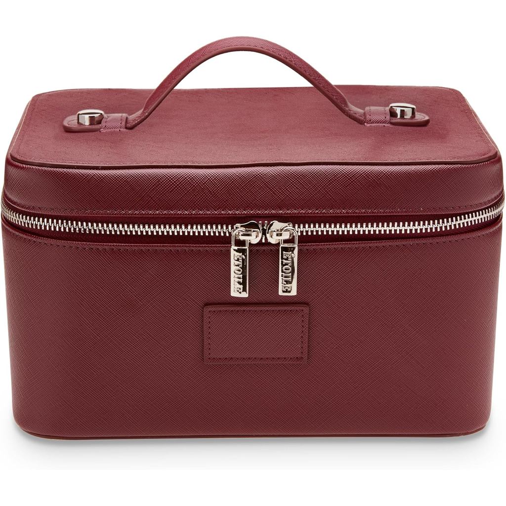 ETOILE - Vanity Case Burgundy - Stylish Travel Makeup Bag Organizer with Dividers DINB