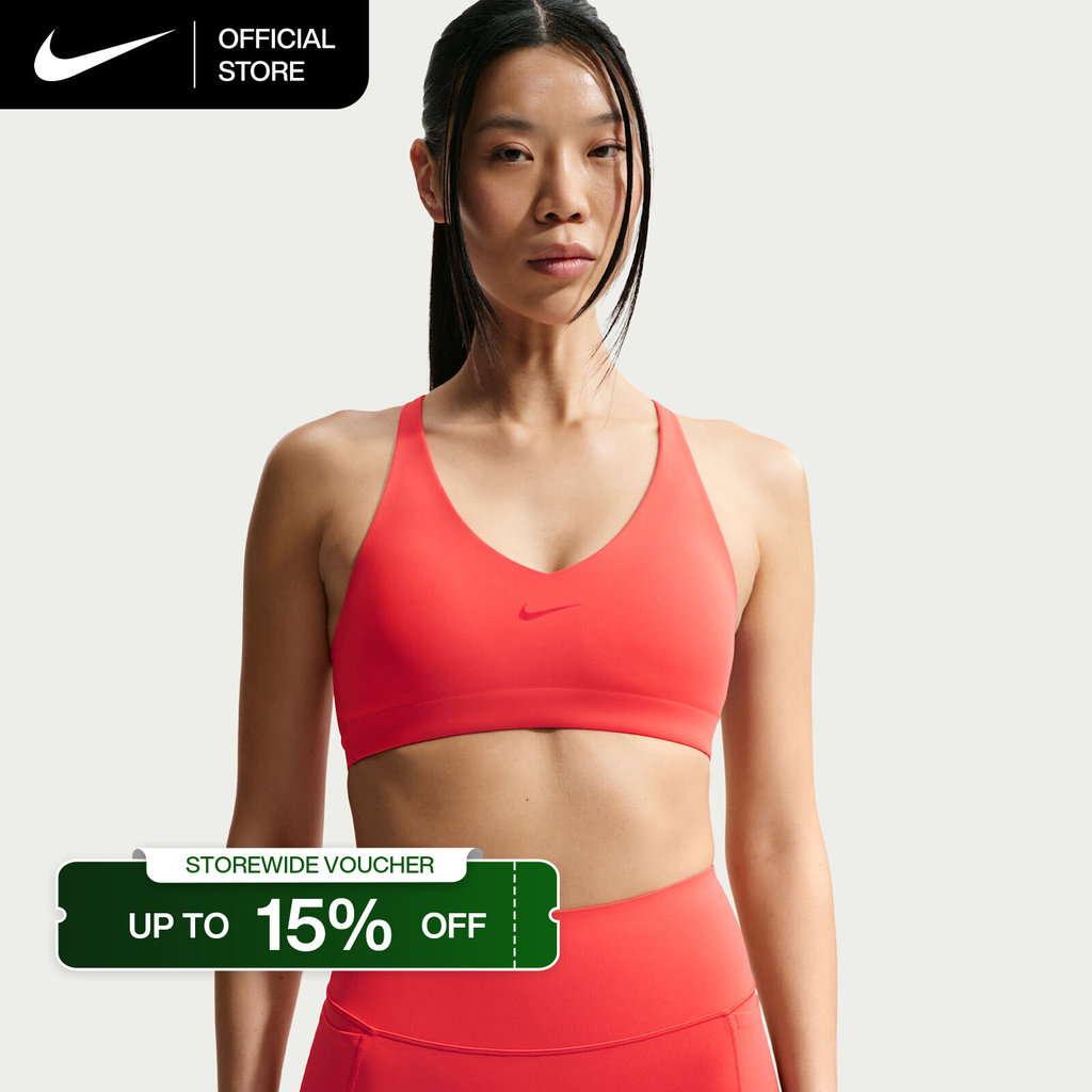 Nike Women's Universa Medium-Support Padded Sports Bra - Light Crimson [IB9831-696]