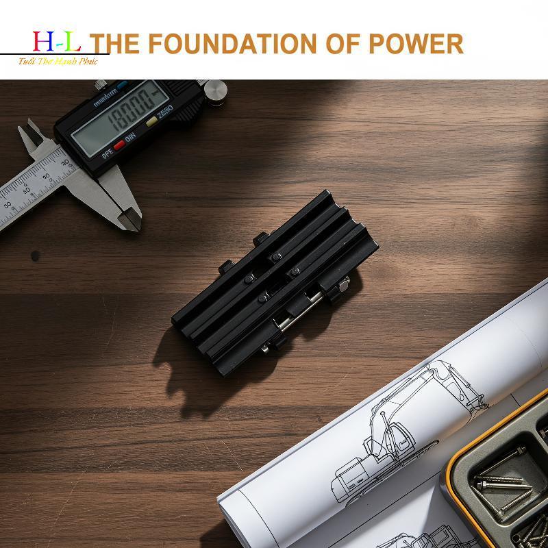 HL 1 ชุดโลหะเต็มรูปแบบ RC Excavator Crawler Tra 50*20 มม.สวมใส่สําหรับ 1/12 RC ไฮดรอลิก Excavator กล