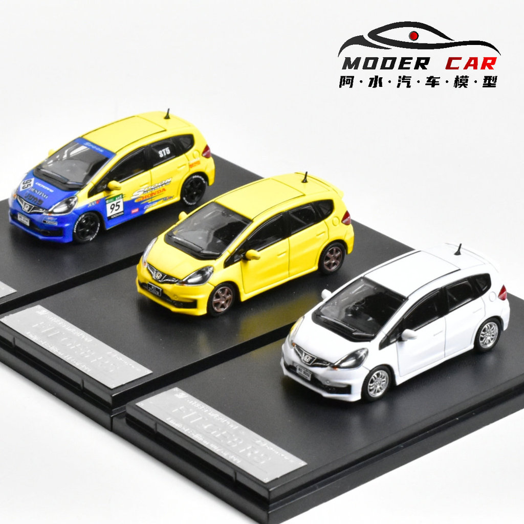 [คลังสินค้าพร้อม] Street Weapon SW 1: 64 Honda FIT JAZZ 2 Generation GE8 RS โมเดลรถอัลลอย