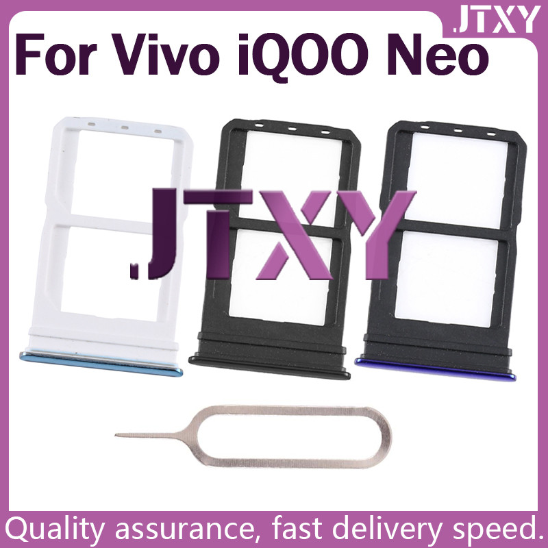 ซิมการ์ดถาดผู้ถืออะแดปเตอร์ช่องเสียบการ์ด SD สําหรับ VIVO iQOO Neo 855 อะไหล่ทดแทน
