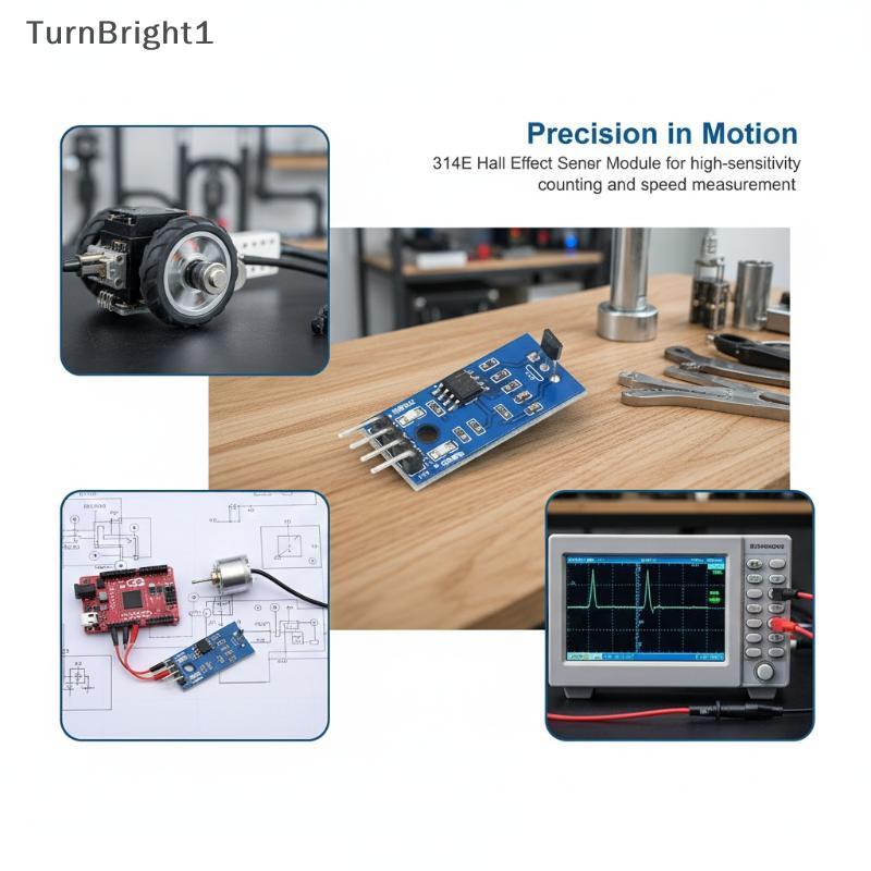 [TurnBright] Hall Sensor Motor Speed Measuring Module 3144E Single Open Circuit Speed Sensor 3144 Co