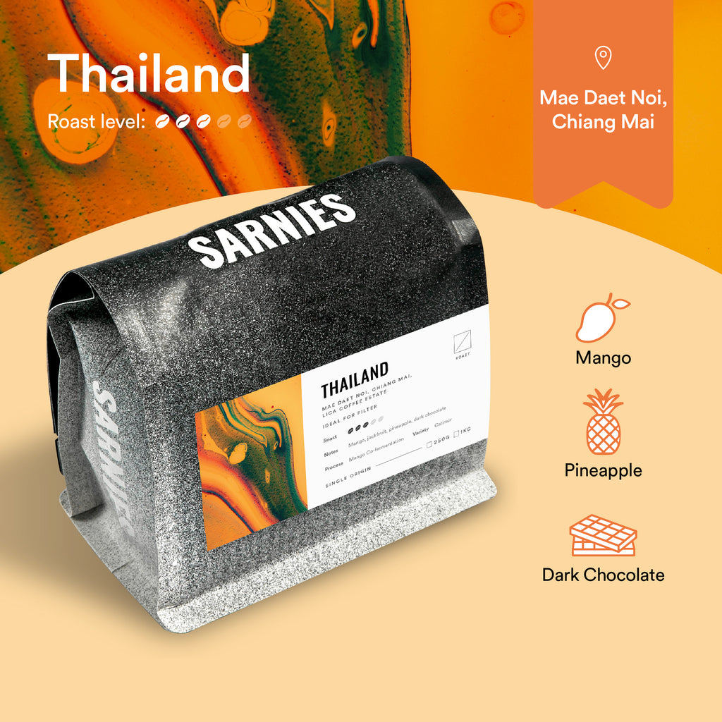 เมล็ดกาแฟไทย เชียงใหม่ แม่แดดน้อย Lica Coffee Estate | Catimor Mango Co-Ferment