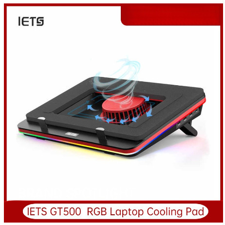 [New]Original IETS GT500 พัดลมระบายความร้อน เทอร์โบ RGB สําหรับแล็ปท็อป 13-17.3 นิ้ว