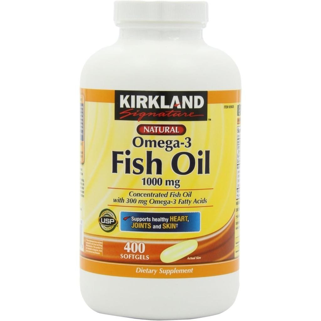 KIRKLAND SIGNATURE KIRKLAND ซิกเนเจอร์ออยล์ 1000 มก. 400 ซอฟท์เจล (3 แพ็ค)