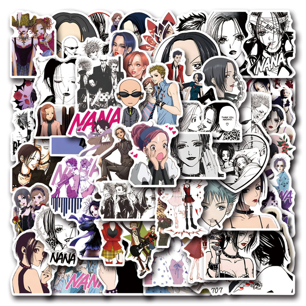 55 ชิ้น NANA อะนิเมะสติกเกอร์ Oosaki Nana Komatsu Nana Graffiti Decals สําหรับแล็ปท็อปขวดน้ําสเก็ตบอ