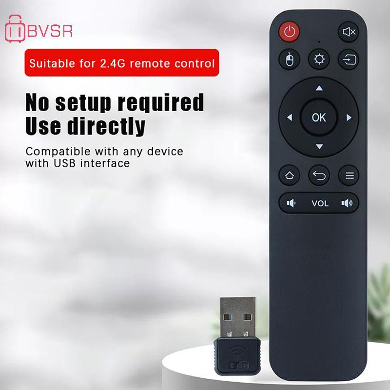 BVSR สมาร์ททีวีรีโมทคอนโทรลไร้สาย 2.4GHz พร้อม USB สําหรับกล่อง Android TV / PC TH