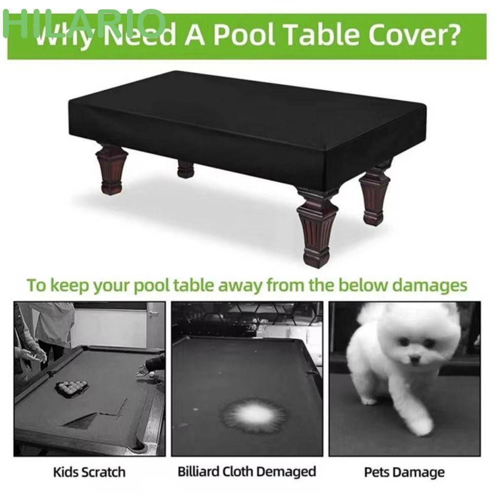 HILARIO Pool Table Cover,กันน้ํา 210Dบิลเลียดตารางฝุ่น,เฟอร์นิเจอร์ป้องกันผ้าOxford 7FT/8FT/9FT Sunp