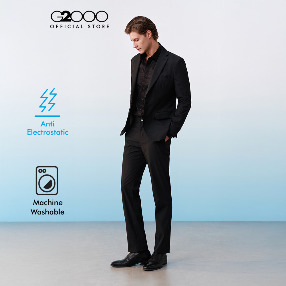 G2000 กางเกงสูทสำหรับผู้ชาย ทรง Smart Fit รุ่น 61153032 BLACK