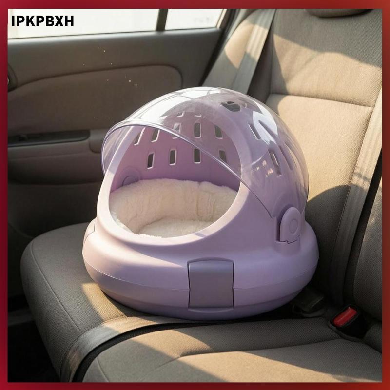 [MAGIDEAL] Latch Closed Hard-Shell Cat Carrier Cotton Mat Dome-Shaped Cat Carrier