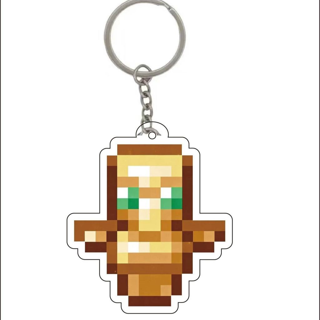 World รอบ Undead Totem จี้ Minecraft พร้อม Minecraft พวงกุญแจอะคริลิค Minecraft รอบโลกจี้ Totem Unde