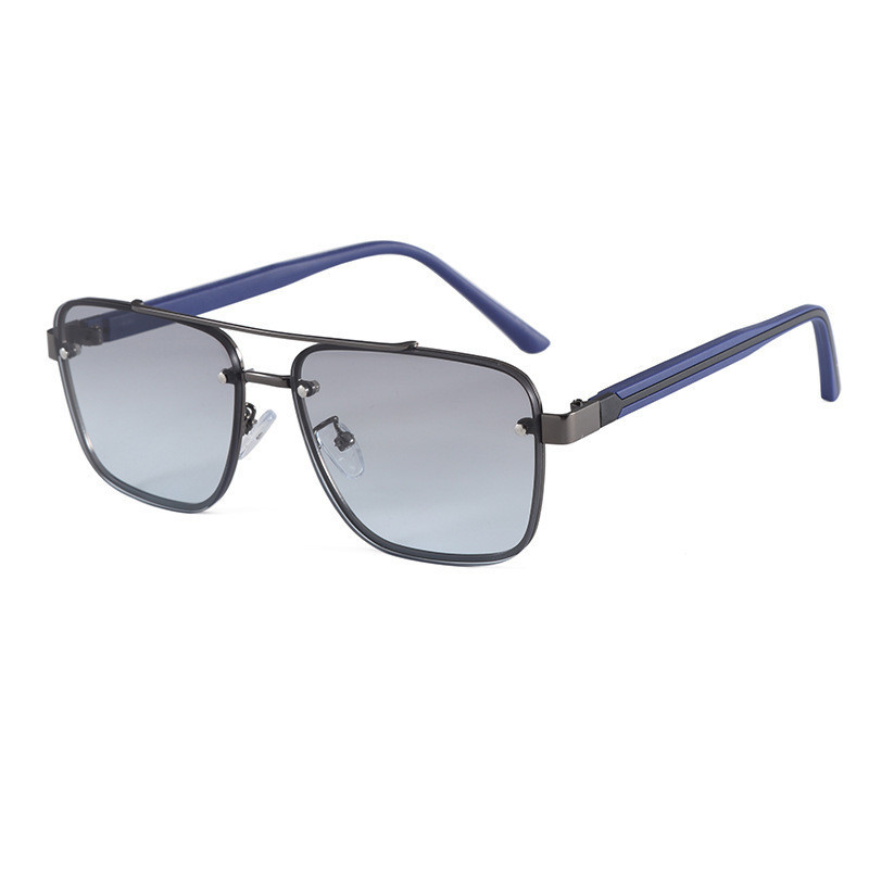 แว่นกันแดด Photochromic Aviator Double-Bridge Aviator UV-Protection สําหรับผู้ชาย