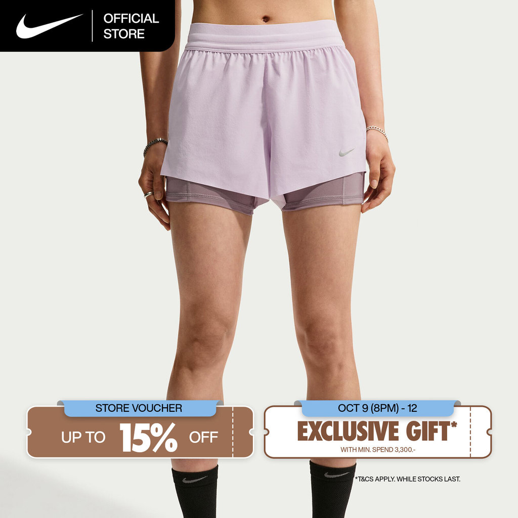 NIKE شورت جري نسائي Swift ‏2 في 1 — ليلكي — صورة 2