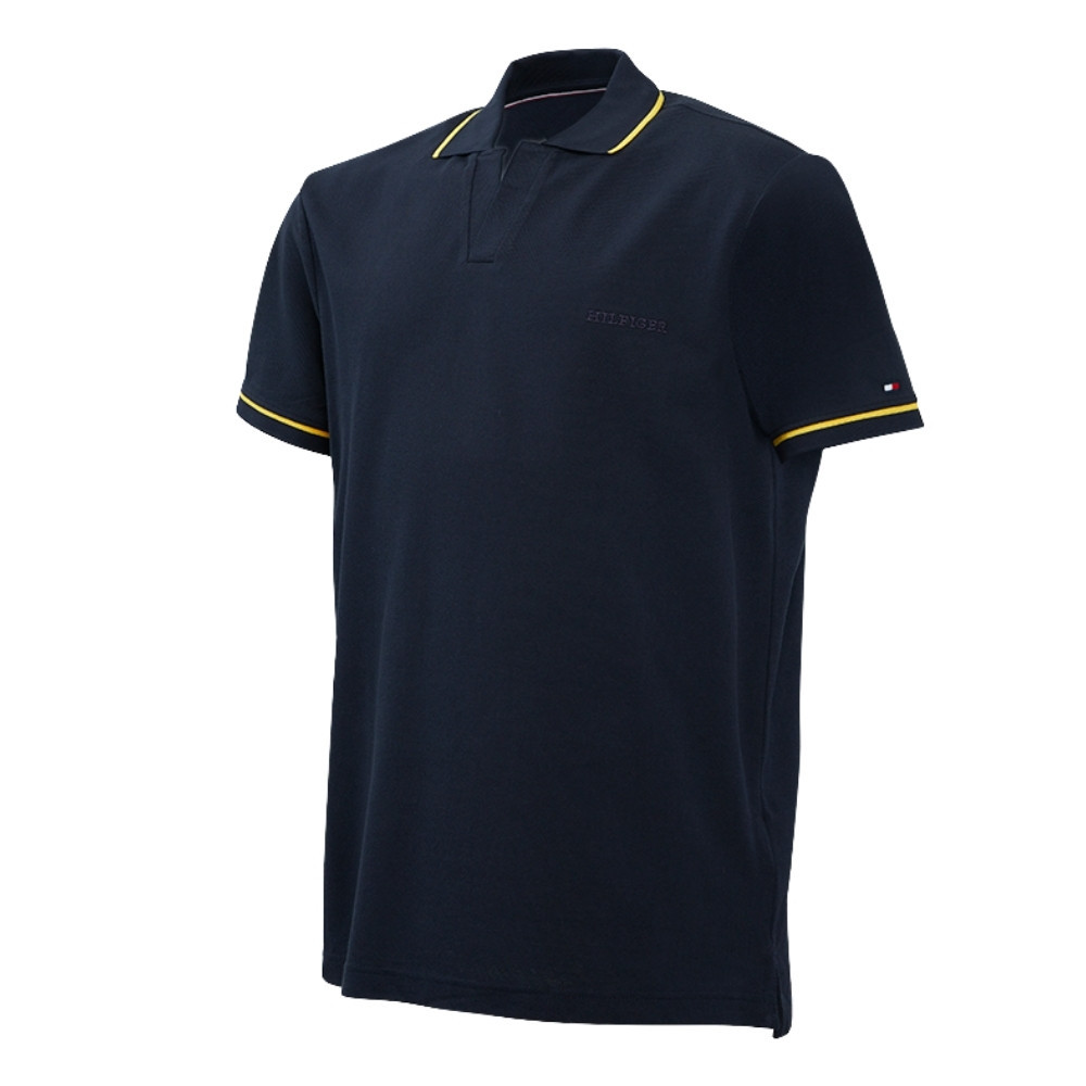Tommy Hilfiger เสื้อโปโล ผู้ชาย รุ่น XM0XM06732 DW5 - สีน้ำเงิน — صورة 3
