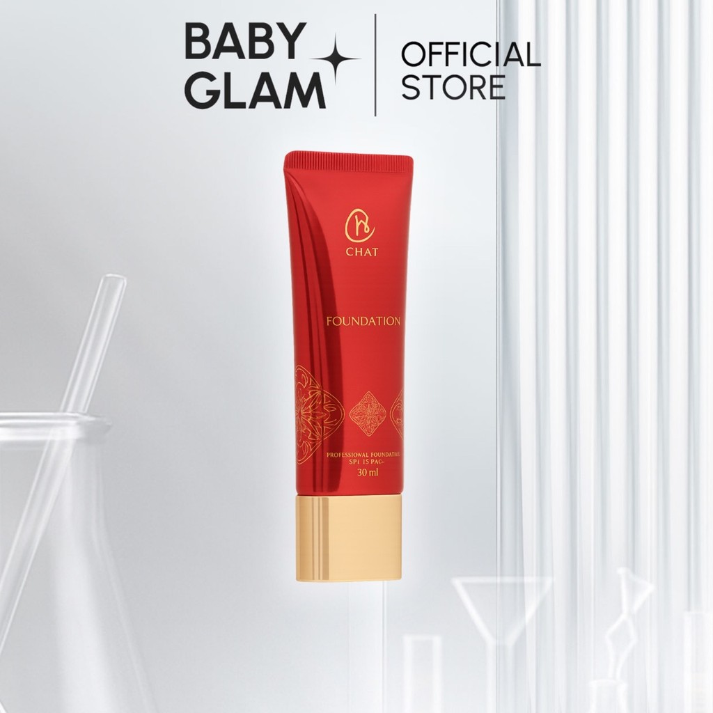 [พร้อมส่ง] รองพื้นน้องฉัตร CHAT PROFESSIONAL FOUNDATION SPF15 PA+++ ผิวเนียนสม่ำเสมอ แต่งต่อได้ทุกลุค