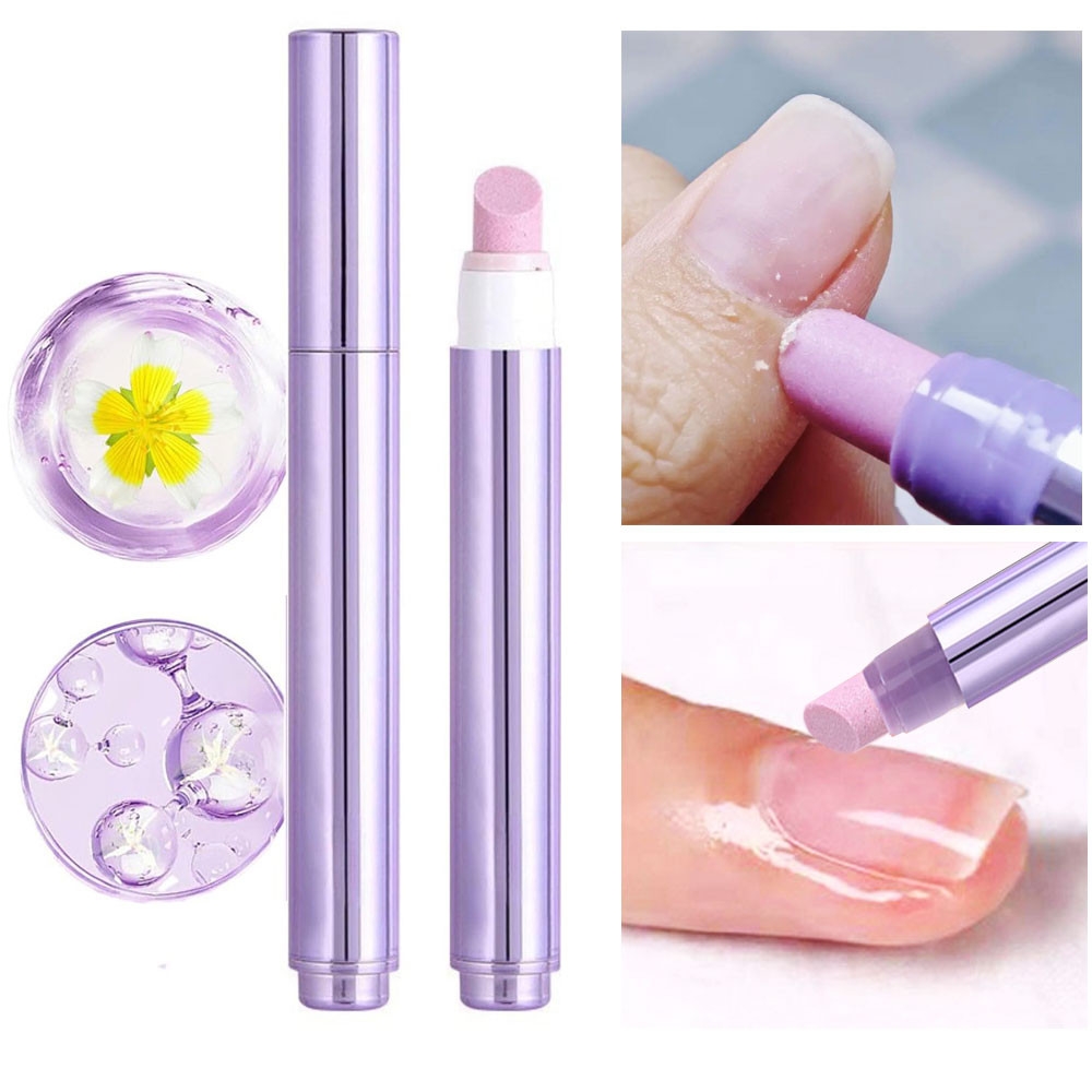 3 in 1 Cuticle น้ํามันปากกาเล็บ Care ปากกาเซรามิคเคล็ดลับเล็บ Cuticle Pusher Dead Skin Remover เล็บซ่อมปากกาสําหรับเล็บและความงาม