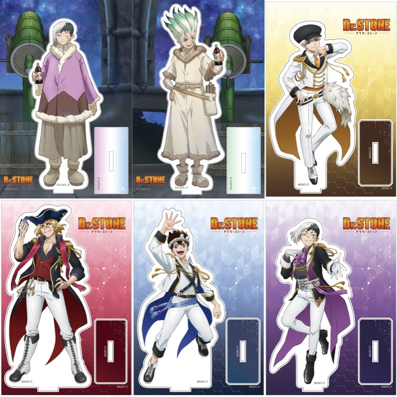 Ishigami Senku Asagiri Hyoga Saionji Ukyo Nanami Ryusui อะคริลิครูปขาตั้งอะนิเมะ Dr.STONE อุปกรณ์ต่อ