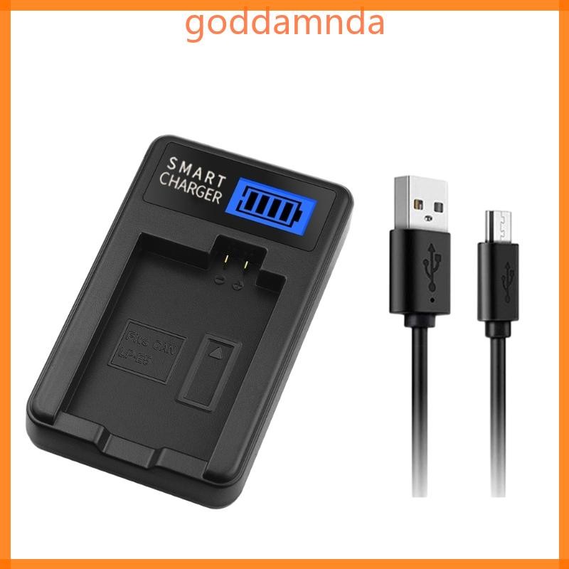 GODD เครื่องชาร์จ USB LCD LP-E5 LC E5 สําหรับ Rebel XS Rebel T1i Rebel XSi