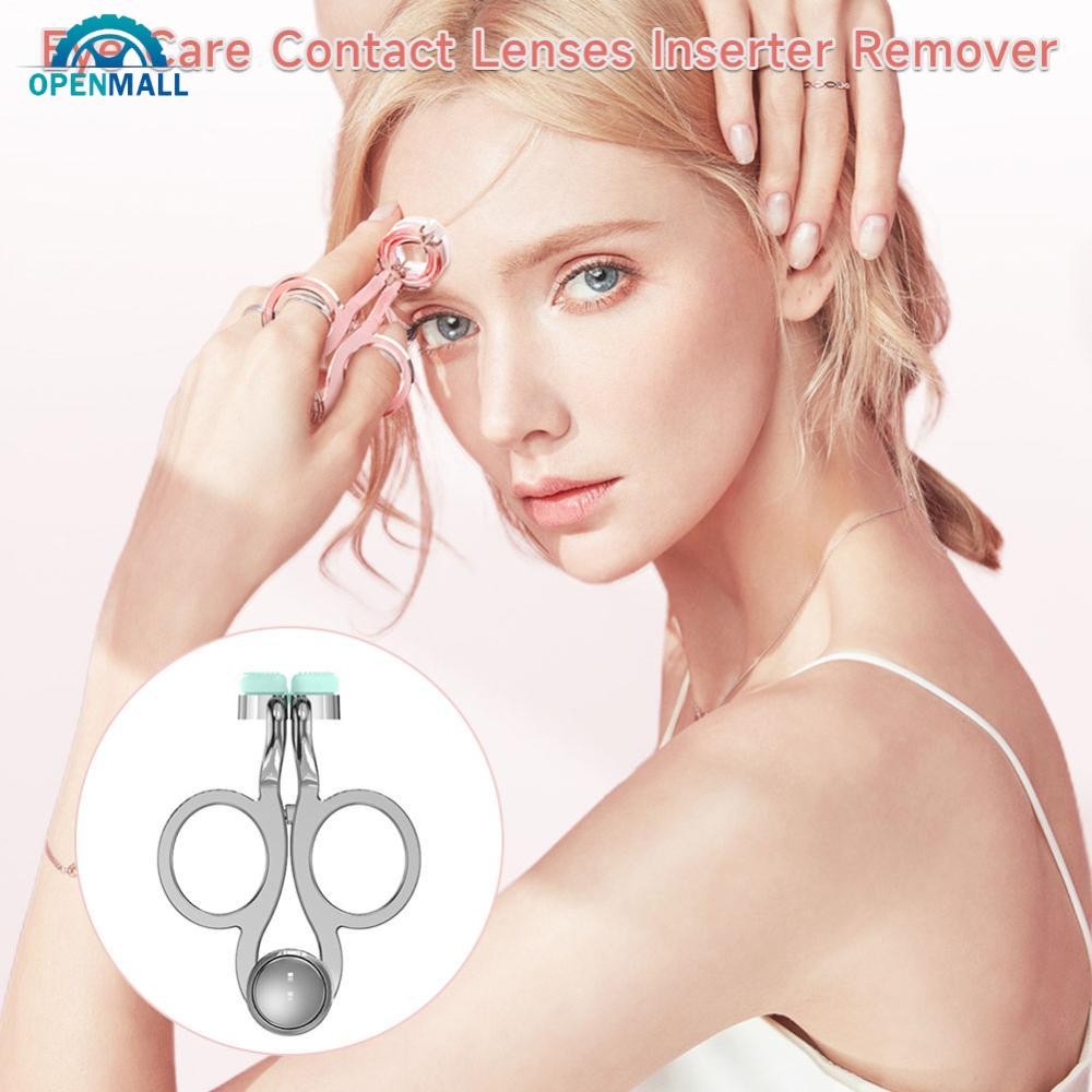 OPENMALL ผู้หญิง Eye Care คอนแทคเลนส์ Inserter Remover พลาสติก Soft Tip Tweezer Stick สวมใส่เครื่องม