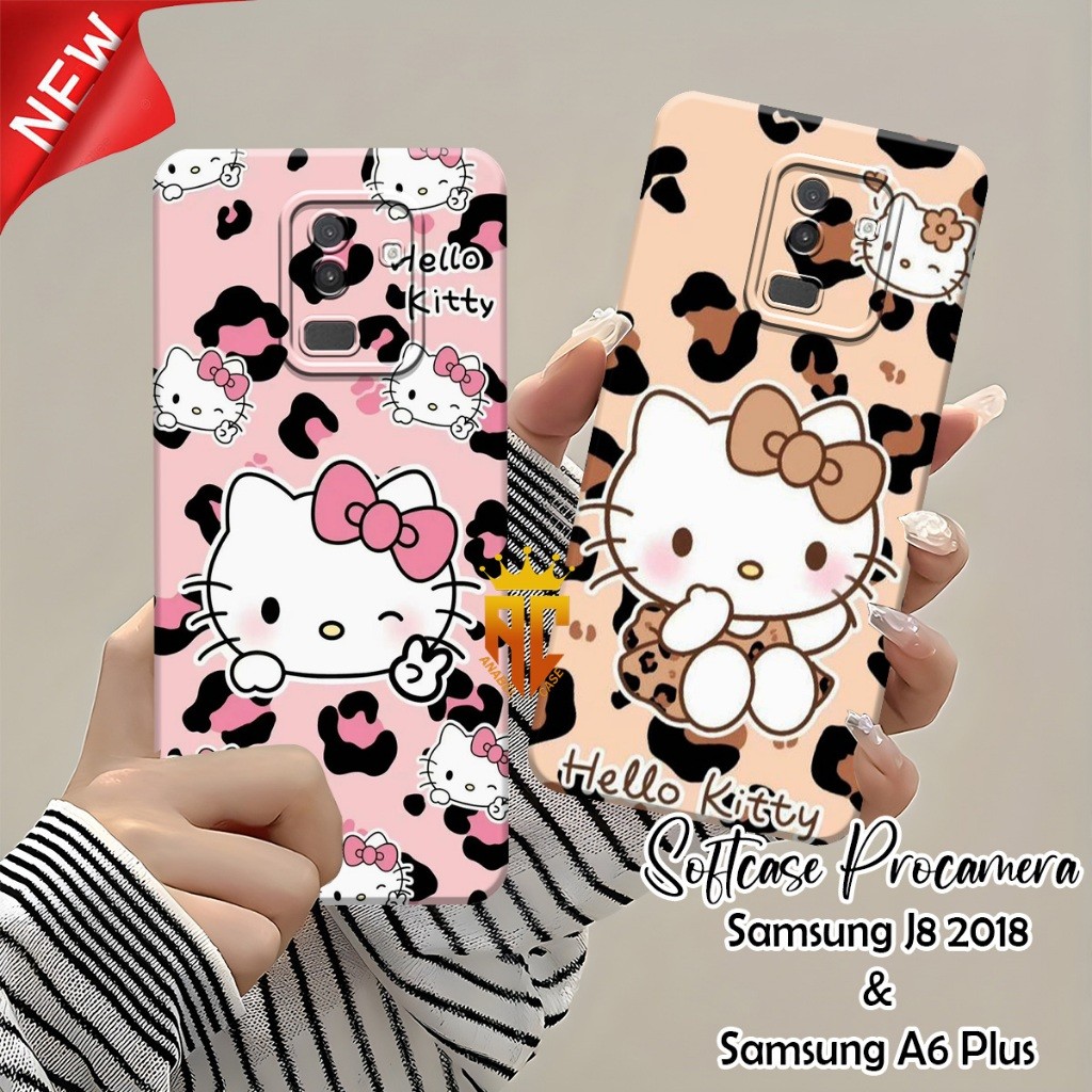 Softcase SAMSUNG J8 2018 / SAMSUNG A6 PLUS - Fashion Case Hello Kitty Motif - Cute Case - Aesthetic 