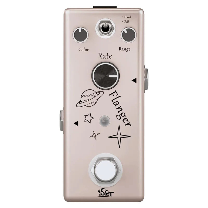 ใช้งานได้จริง ISET Analog Flanger Pedal สําหรับกีตาร์ไฟฟ้าเบส True Bypass