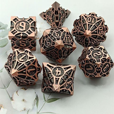 [3182 คอลเลกชันคน] Metal COC Running Group Dice Set TRPG Cthulhu DND Dungeons and Dragons D20 Multi-
