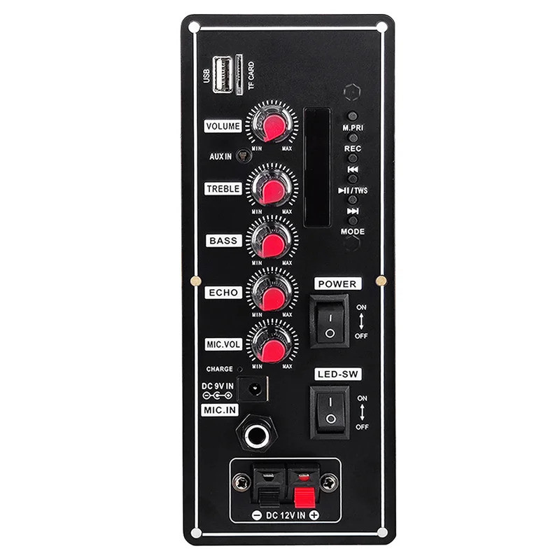 B02B-7.4V เครื่องขยายเสียง Square Dance 2X10W ลําโพงเครื่องขยายเสียงรองรับบลูทูธ AUX U-Disk 5-8 นิ้ว