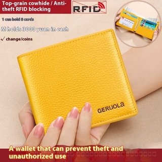 กระเป๋าสตางค์หนังแท้สไตล์ใหม่สุภาพสตรีช่องเสียบการ์ดหลายช่อง…