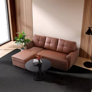 SB Design Square โซฟาเข้ามุมซ้าย รุ่น Riowa สีน้ำตาลอ่อน (203x147x80 ซม.) แบรนด์ SOFA SOLUTIONS