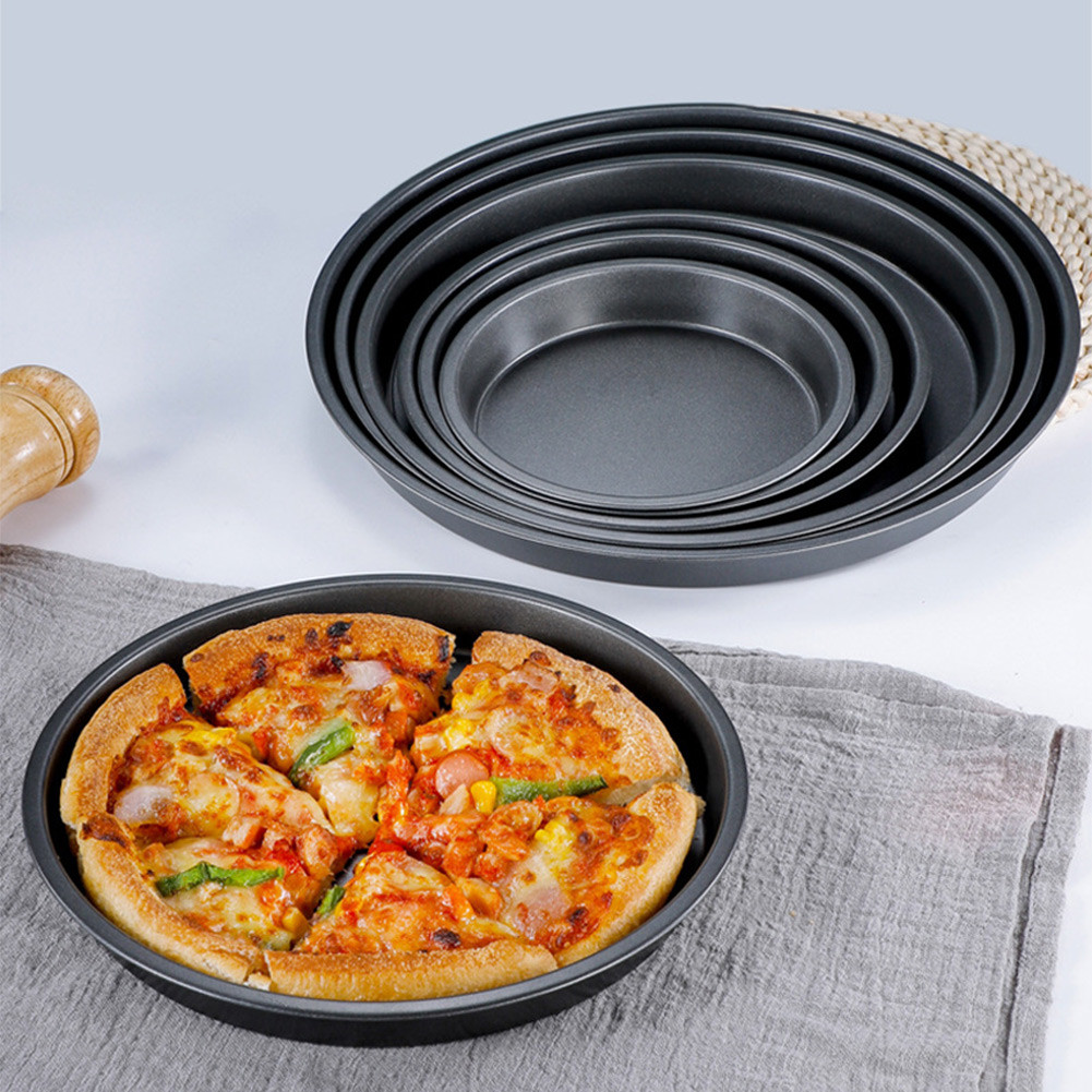Pizza Trays Pizza Pan Non-Stick Oven Tool Pizza Plate Round Baking Tool