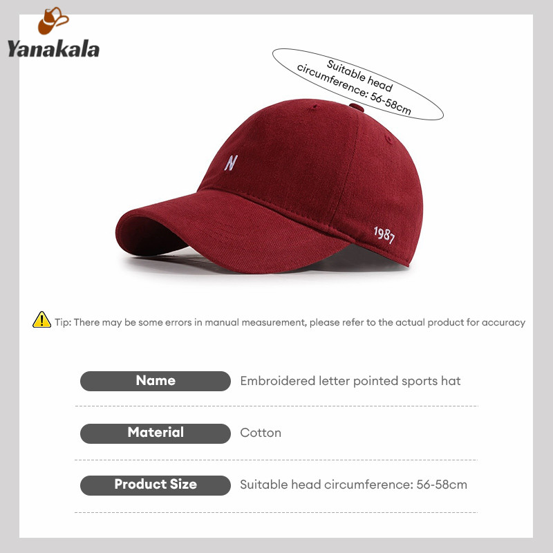 ส่งเร็ว🚚ปักN 1987 หมวกเบสบอล กันแดด พิมพ์ลายตัวอักษร หมวกทรงปีกกว้างเดนิม อเนกประสงค์-Yanakala - รูปที่ 7