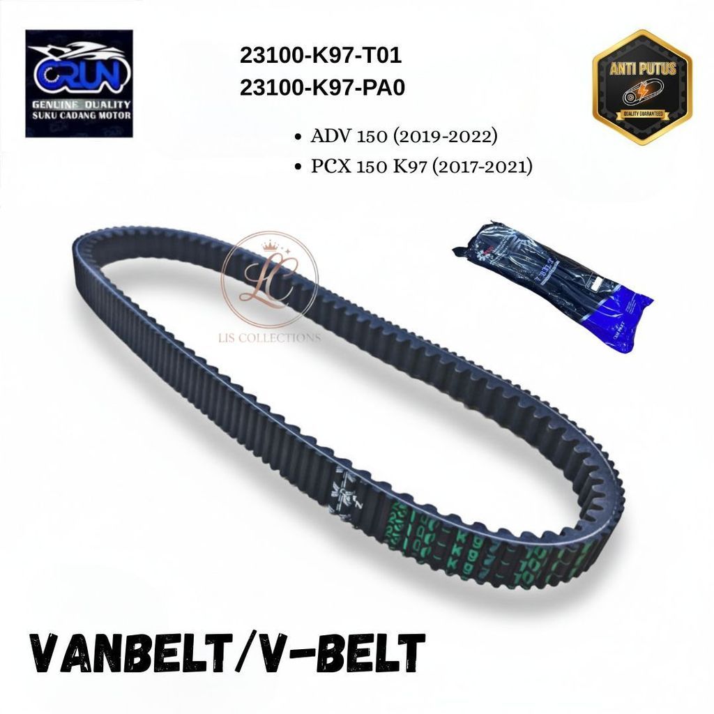 23100-K97-T01 Vanbelt CRUN V-belt Honda ADV 150 PCX 150 K97 23100K97PA0 เข็มขัดไดรฟ์มอเตอร์