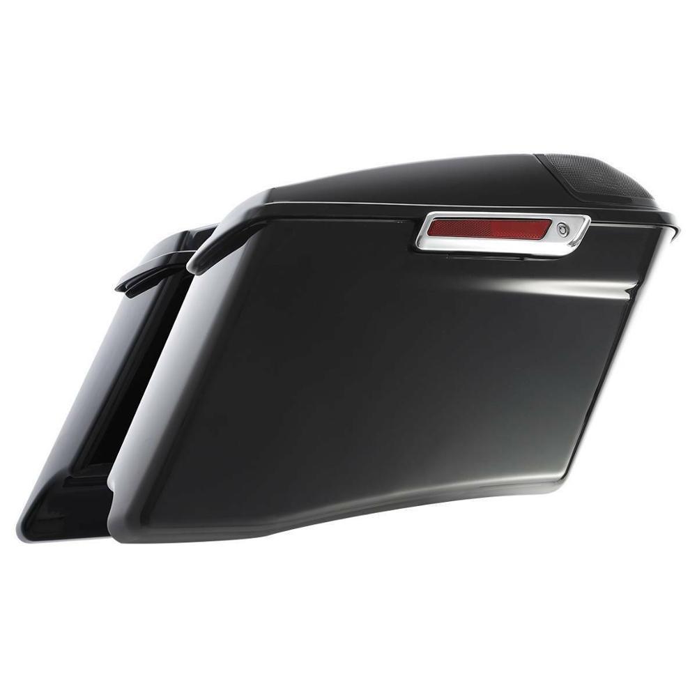 ZMotorcycle 4" Extended Saddlebags For Harley Touring CVO Road King Road Glide Electra Glide 2014-20