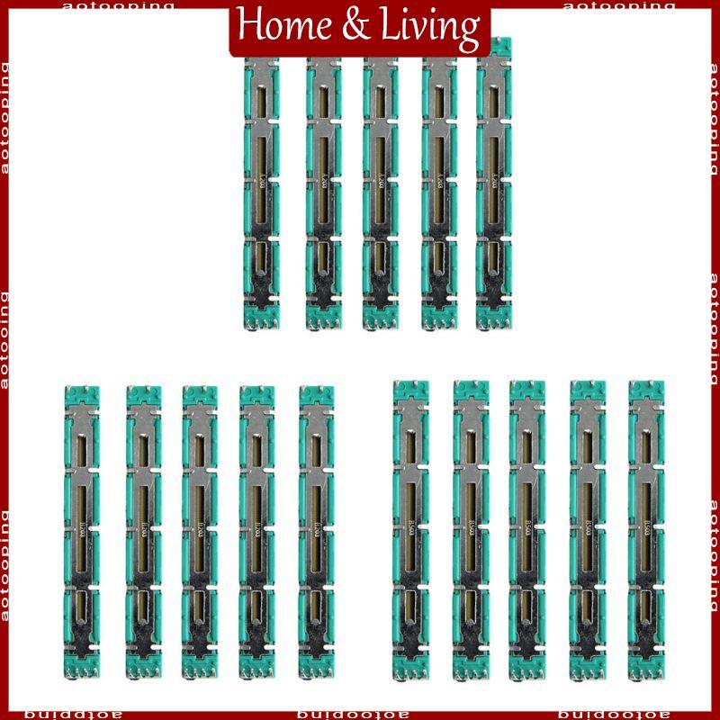 AOTO 5 ชิ้นศาสตราจารย์ Potentiometer A10K A20K A50K Original Duplex Potentiometer Mixer Fader 75 มม.