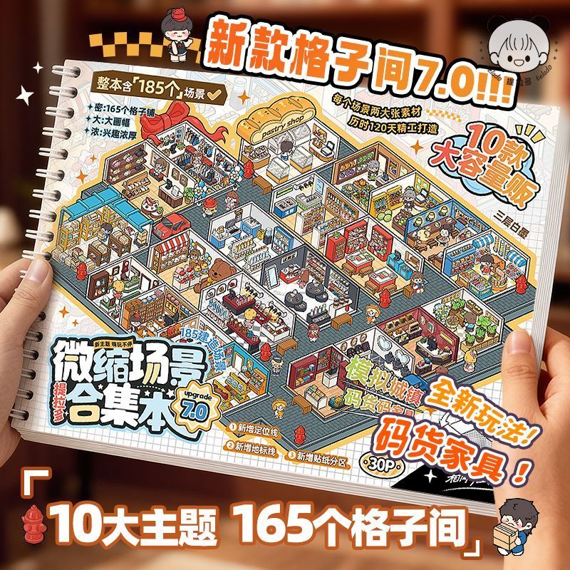 เฮ้ 30ชิ้น [ชุดคิดถึงวัยเด็ก]กันน้ํา3ง สติกเกอร์ภูมิทัศน์คืนเมืองดอกไม้ตลาดสไตล์การ์ตูนสําหรับวารสารสมุดวางแผนตกแต่ง น่ารัก อุปกรณ์เคร - รูปที่ 3