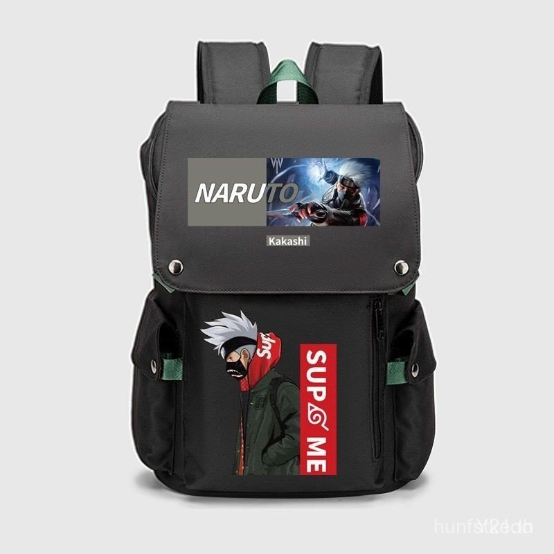 Xiuluo Naruto Backpack Itachi Backpack Sasuke เขียนรอบ Eye Gaara กระเป๋าเป้สะพายหลังลําลองนักเรียนชั