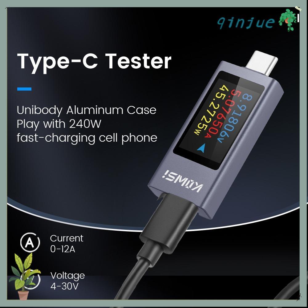 QINJUE Power Meter Tester, KWS-2303C DC 4-30V 0-12A Current และแรงดันไฟฟ้า Monitor, จอแสดงผล LCD แบต