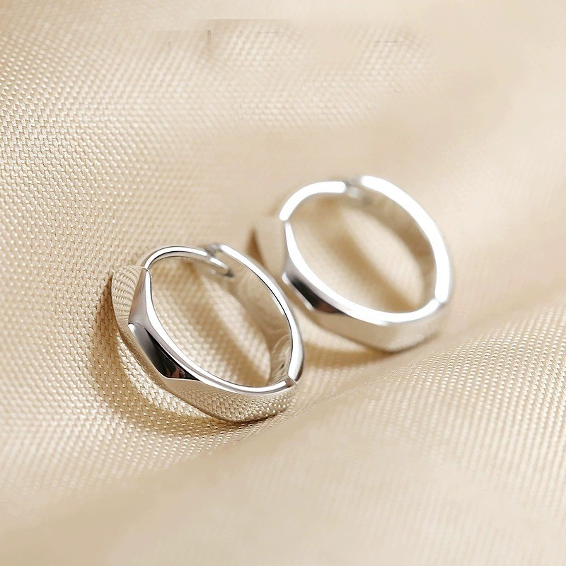 ต่างหูเงินSterling Silver 925 แบบเรียบหรู สำหรับเป็นของขวัญหรือสวมใส่เอง