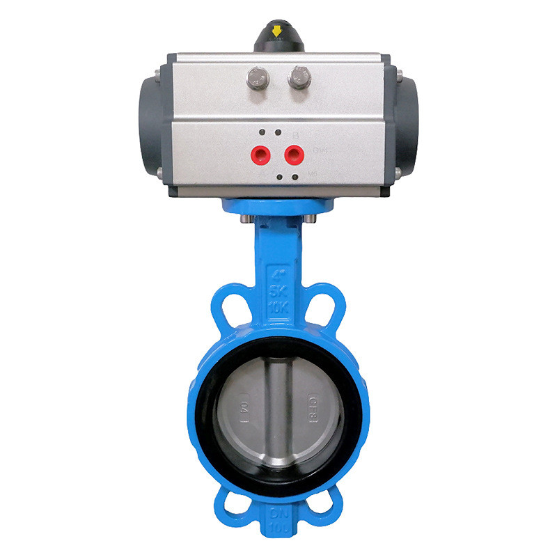 วาล์วผีเสื้อแบบนิวแมติก D671X-16Q แบบหนีบ วาล์วสแตนเลส DN50 65 80 100 150 250 300ขนาดเล็ก