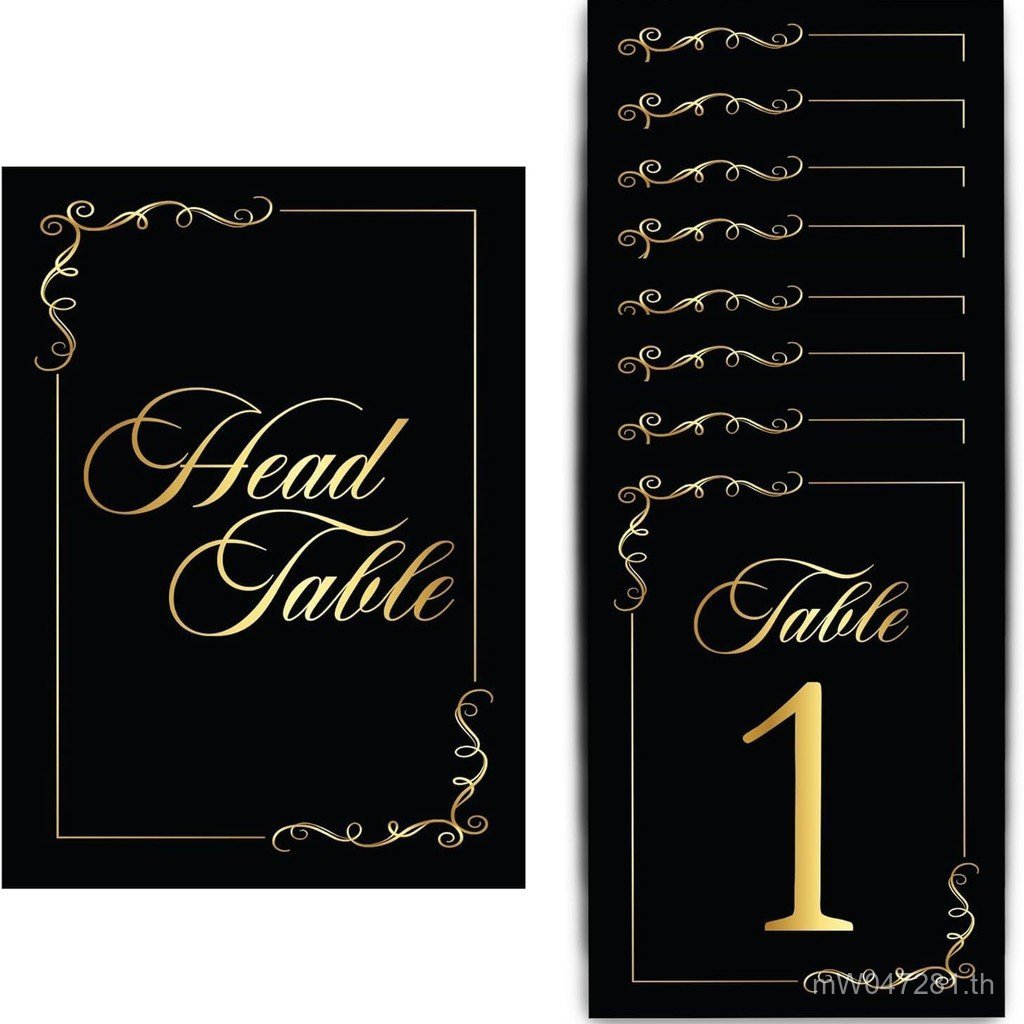 4ตารางการ์ด* 30โต๊ะรับประทานอาหาร6ที่นั่งบัตรจํานวนแผ่นปิดทองขายร้อนหมายเลข1-พร้อมสต็อกสีดําสองด้านน