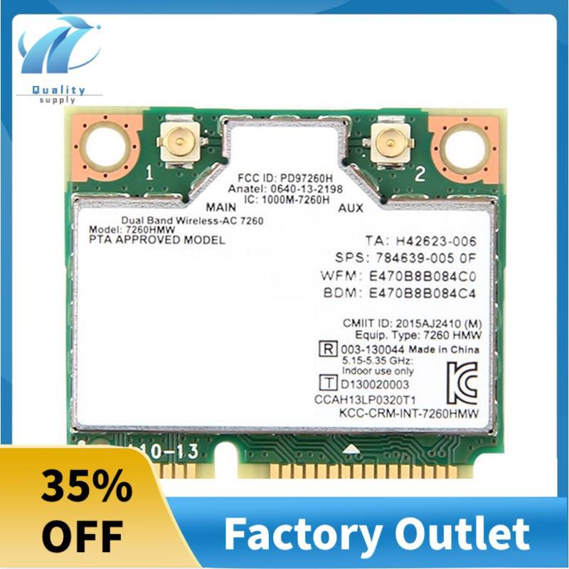 AC7260 1200M การ์ดไร้สาย WIFI5 2.4G/5G Dual-Band AC7260 การ์ดเครือข่าย Gigabit พร้อม 4.0